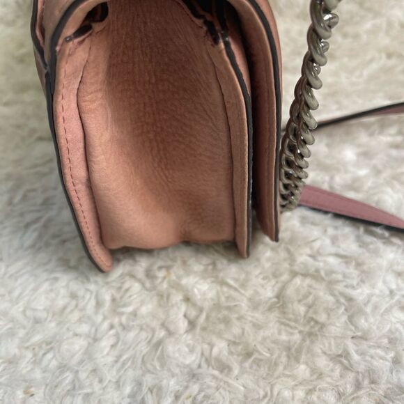 Rebecca Minkoff Chevron Love leather Quilted pink Crossbody Bag . - Picture 10 of 16